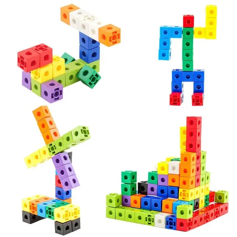 Fire Starter Cube - 100-teiliges Set Verbindungs-Würfel Mathematik-Lernmaterialien für Kinder