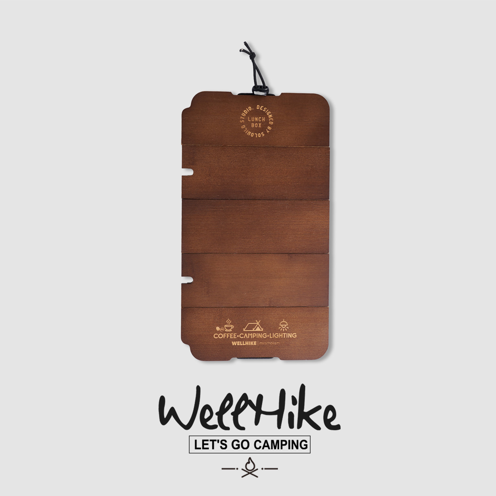 Camp Cutting Board - WELLHIKE Lunchbox Fünffach Faltbar Holzplanken-Textur Retro