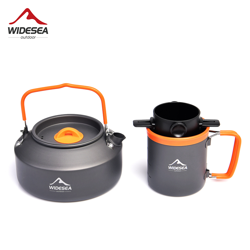 Camping Cooking Box Set - Widesea Camping Kaffee Kochgeschirr Set Outdoor