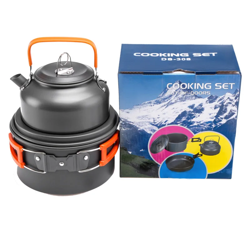 Camping Cooking Pot Stainless Steel - Outdoor Topf Pfanne Wasserkocher Camping Kochgeschirr