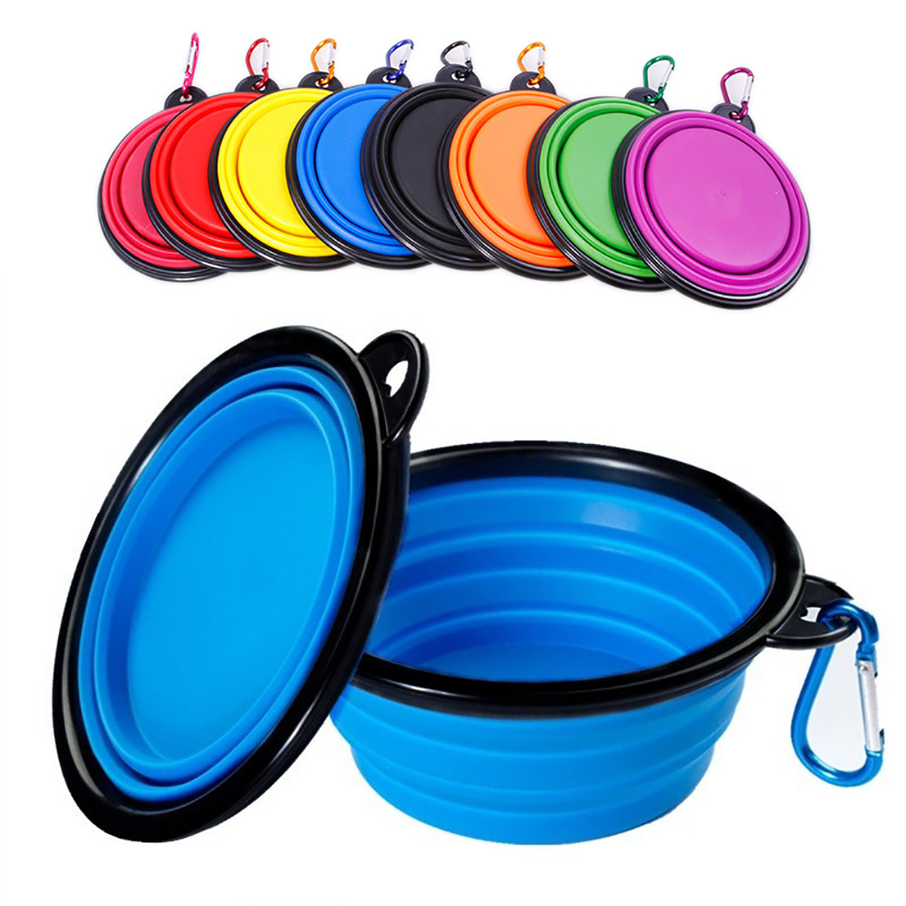 Camping Cooking Dishes - Zusammenklappbare Silikon-Hundefutter- und Wasserschüssel für Outdoor,