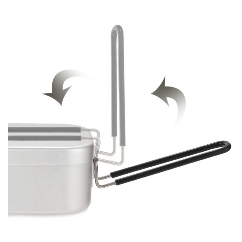 Camping Cooking Dishes - 800/1400ML Aluminium Mittagessen Boxen Reise Camping