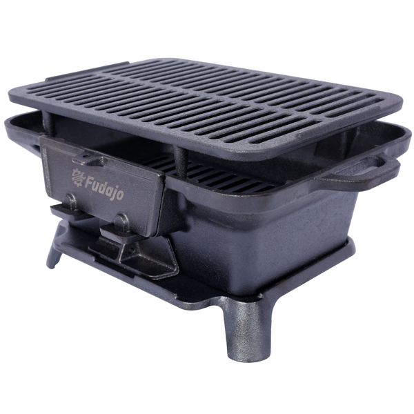 Skillet Cast Iron Camp - 100% Gusseisen Emaillierter Outdoor Tragbarer Holzkohlegrill