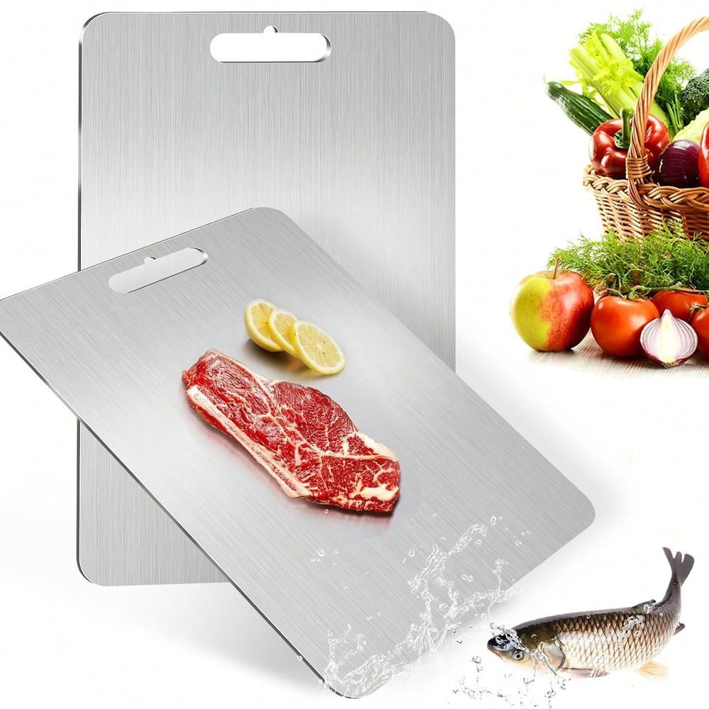 Camp Cutting Board - Stück Edelstahl-Schneidebretter, 304er Stahl, rutschfestes Schneidebrett