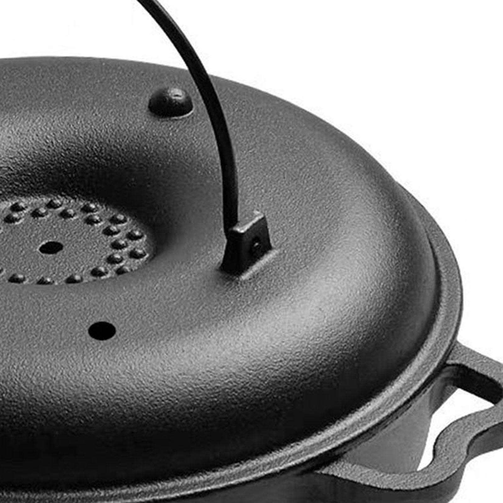 Skillet Cast Iron Camp - Truthahn-Bratpfanne Ofenfeste Bratpfanne Antihaftbeschichtet mit Deckel