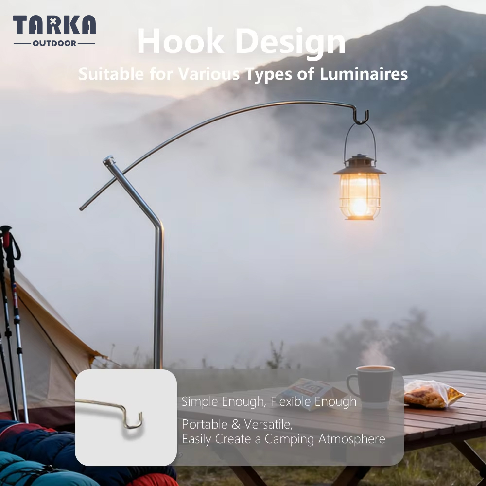 Camp Cutting Board - TARKA Abnehmbarer Laternenständer, verstellbar, ultraleicht, leicht,