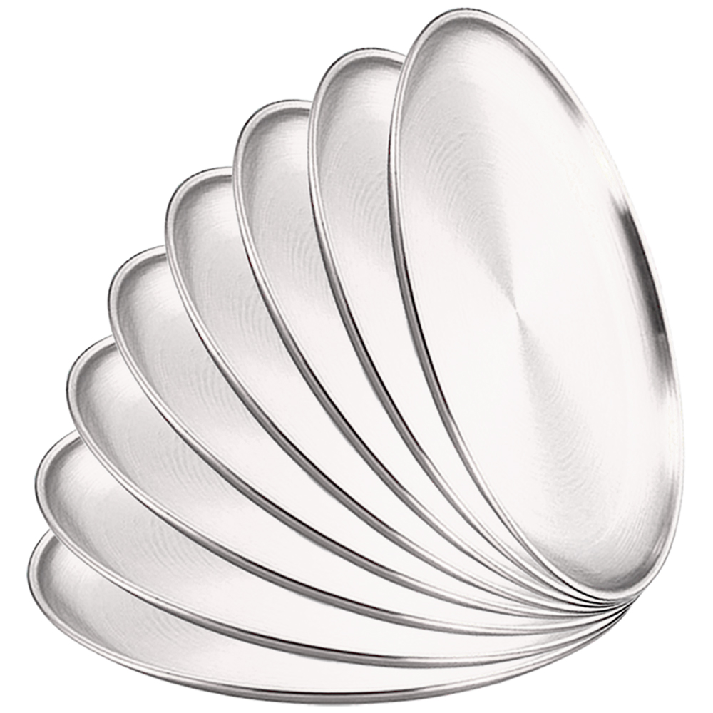 Camping Cooking Dishes - 8Pcs Metall Esszimmer Gericht Edelstahl Runde