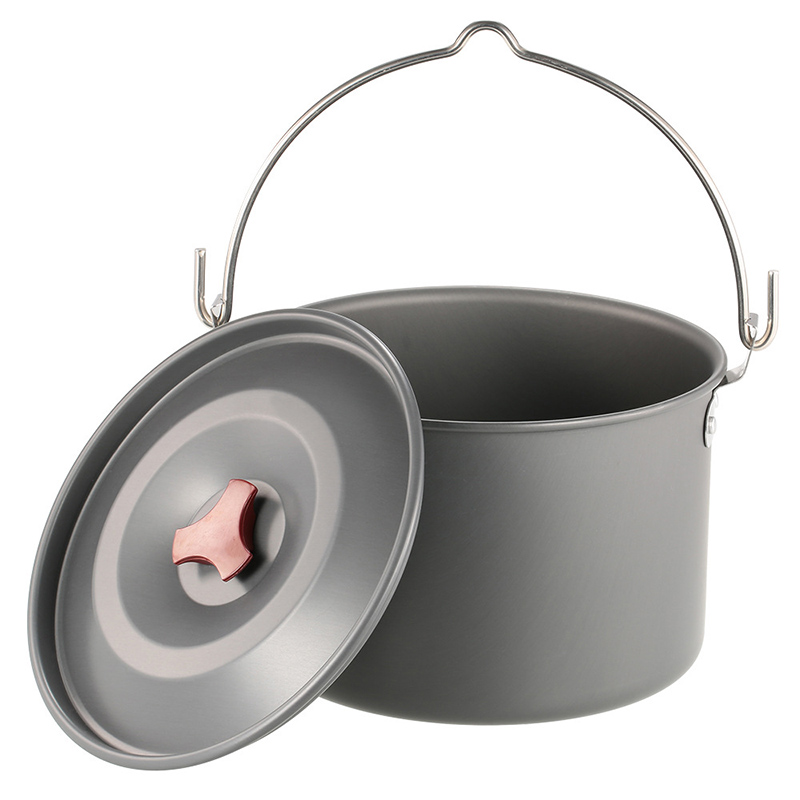 Camping Cooking Pot Tripod - 4L Camping-Hängetöpfe Camping-Stativ für Feuer Hängetopf