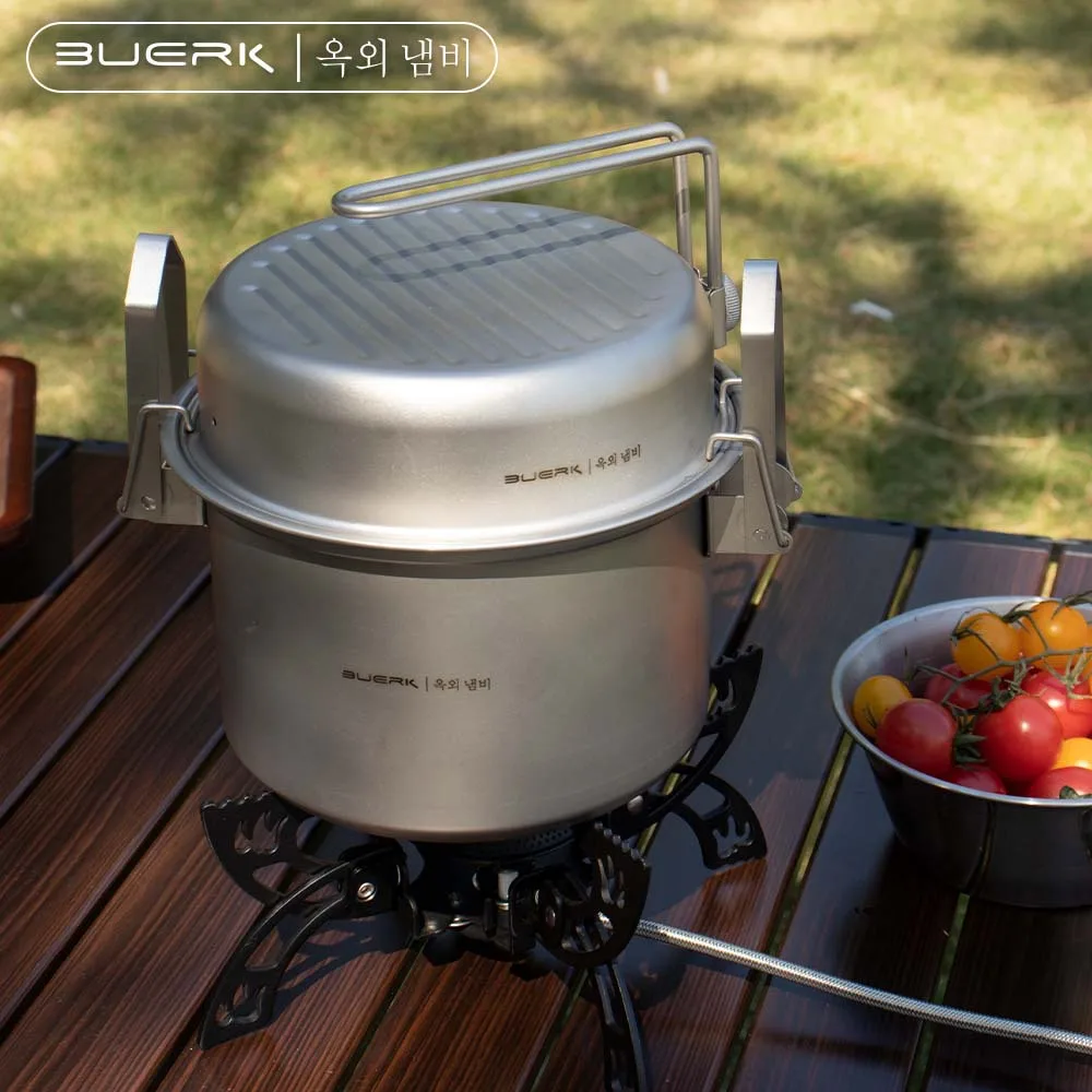 Camping Cooking Pot Stainless Steel - Multifunktionaler Dampf- und Brattopf für Outdoor-Camping,