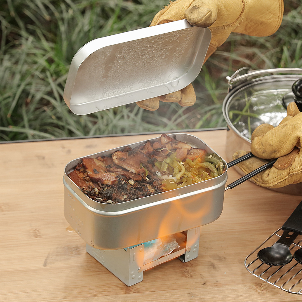 Camping Cooking Box Set - Mess Kit aus Aluminium für den