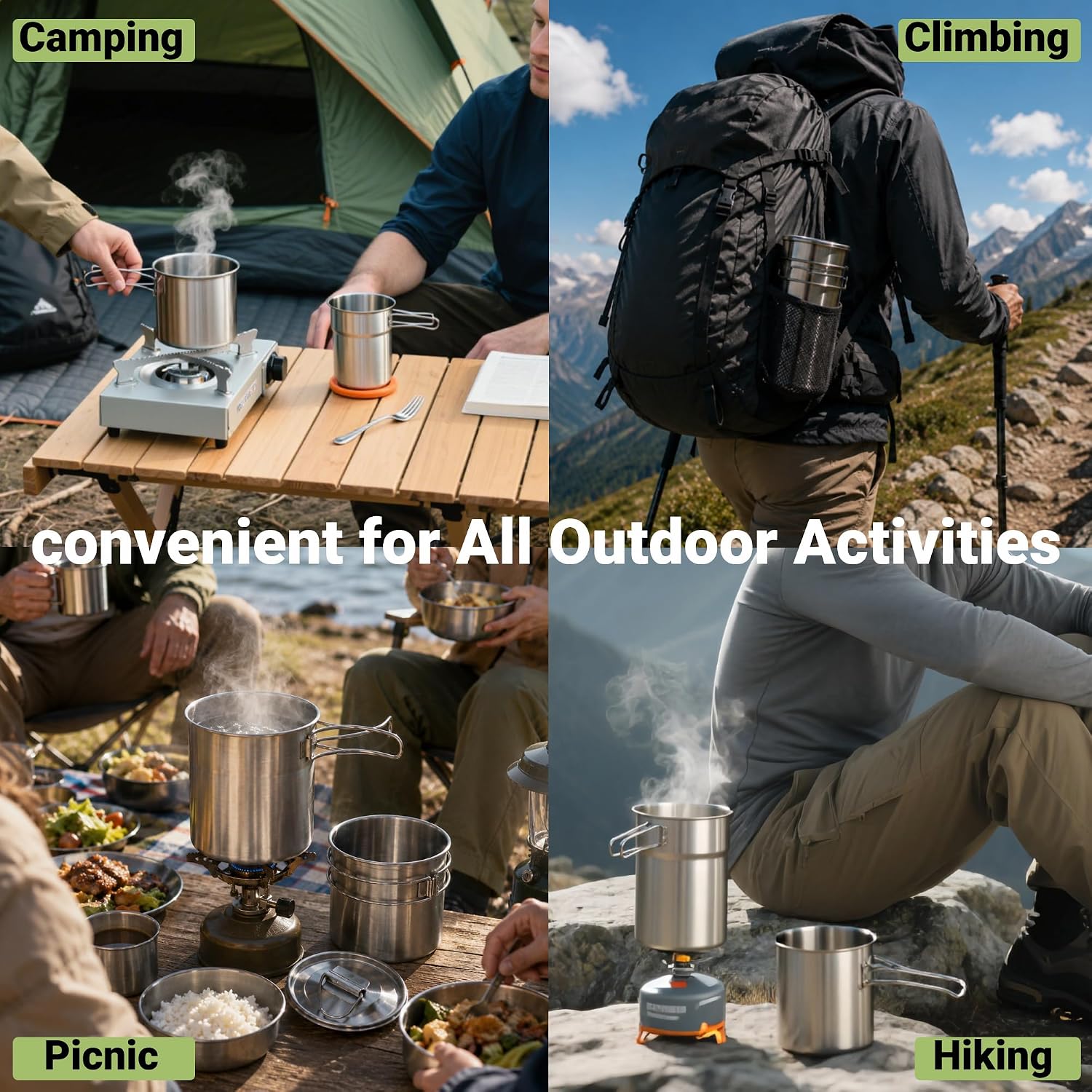 Faltbare Campingbecher, Campin – Camping Cooking Backpack Bewertung und Preis