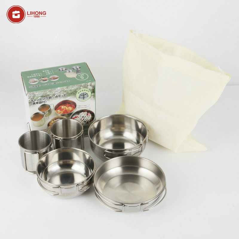 Faltbare 5-teilige Tassen- und – Camping Cooking Box Set Bewertung und Preis