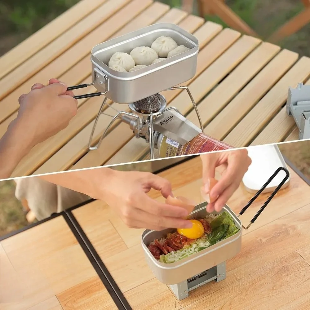 800/1400ML Aluminium Mittagess – Camping Cooking Dishes Bewertung und Preis
