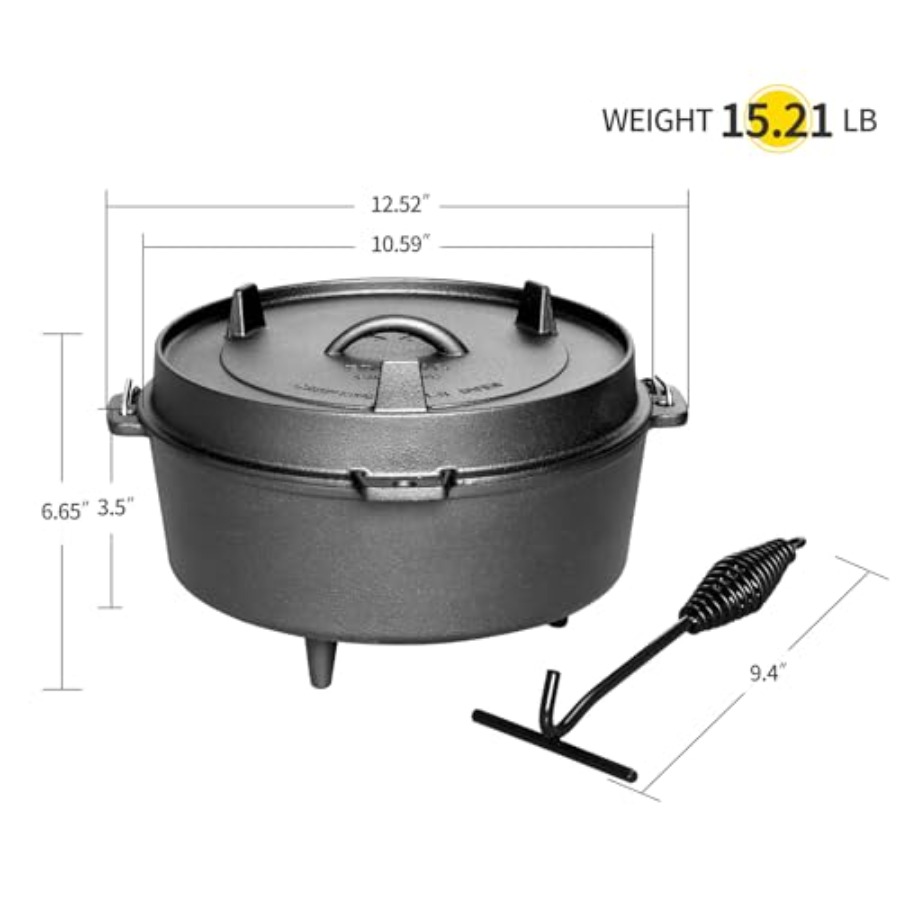 Vorgefertigter Gusseisen-Dutch – Skillet Cast Iron Camp Bewertung und Preis