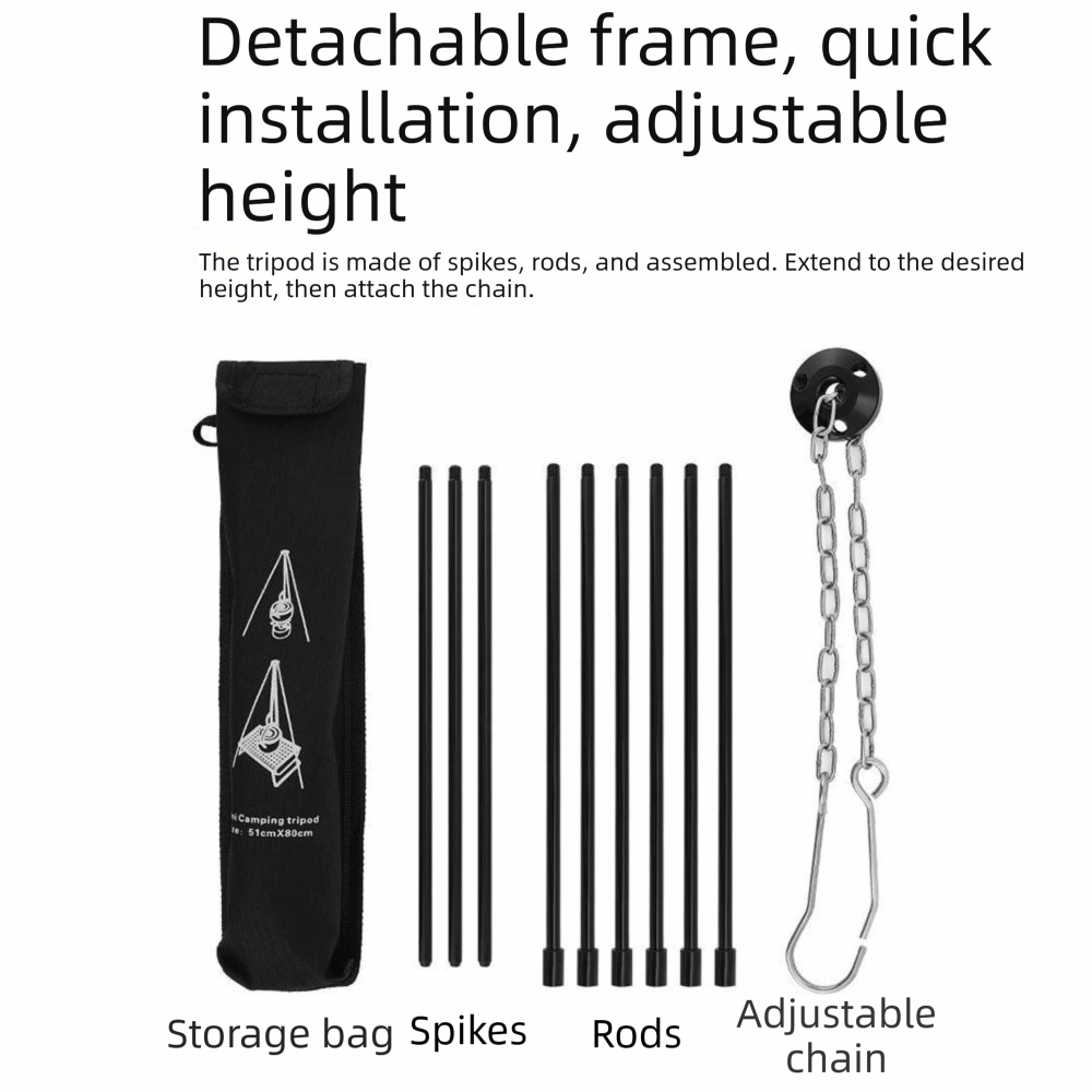 Tragbares Camping-Stativ Abneh – Camping Cooking Pot Tripod Bewertung und Preis