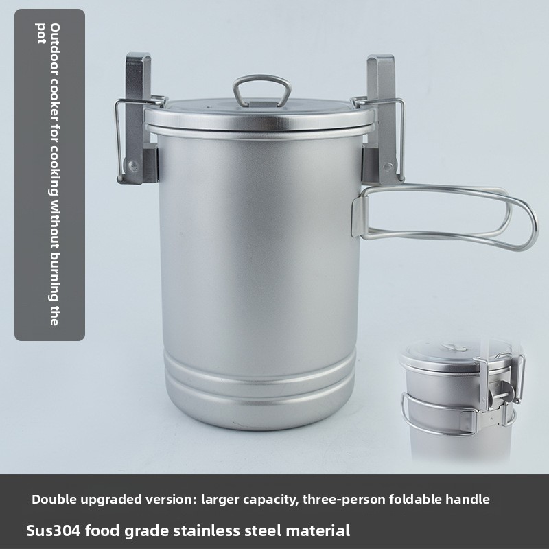 Multifunktionaler Camping-Reis – Camping Cooking Pot Stainless Steel Bewertung und Preis