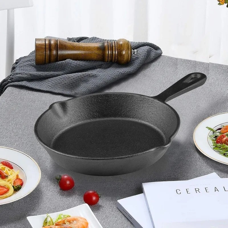 1 Stück 14 cm Camping-Bratpfan – Skillet Cast Iron Camp Bewertung und Preis