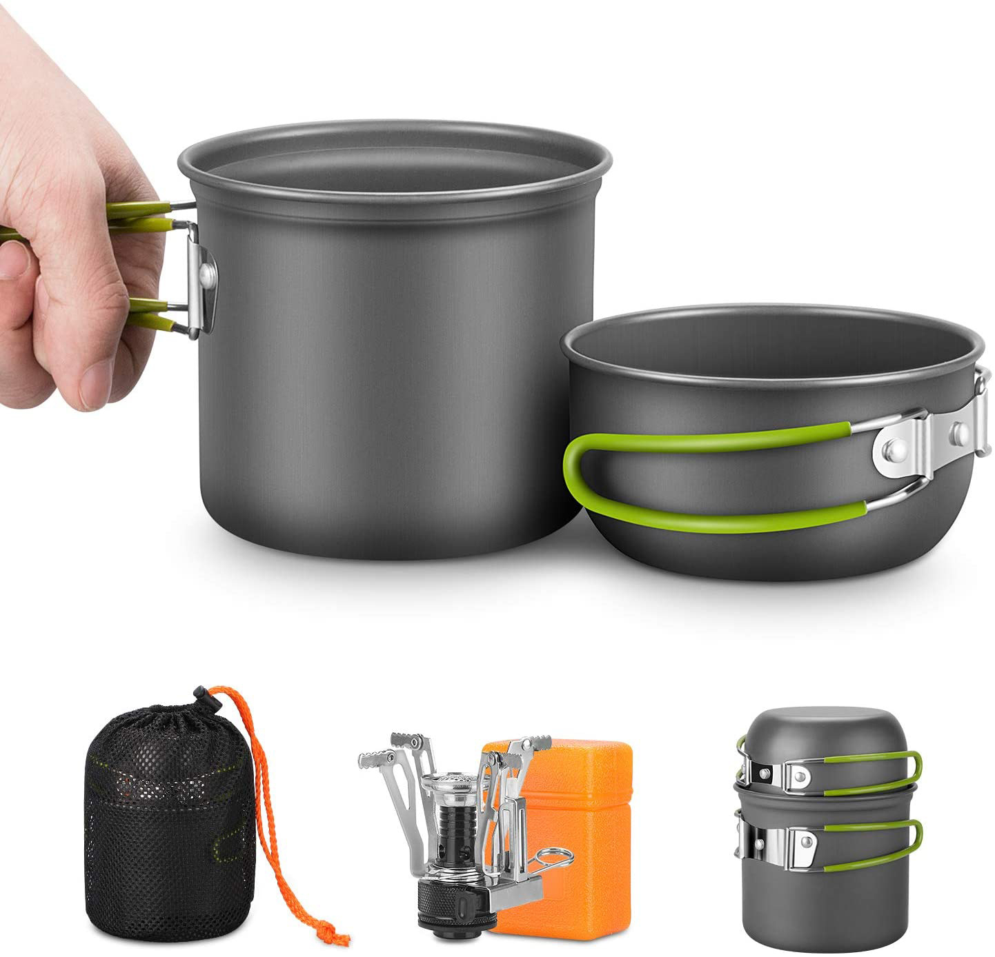 Camping-Kochgeschirr-Set mit H – Camping Cooking Box Set Bewertung und Preis