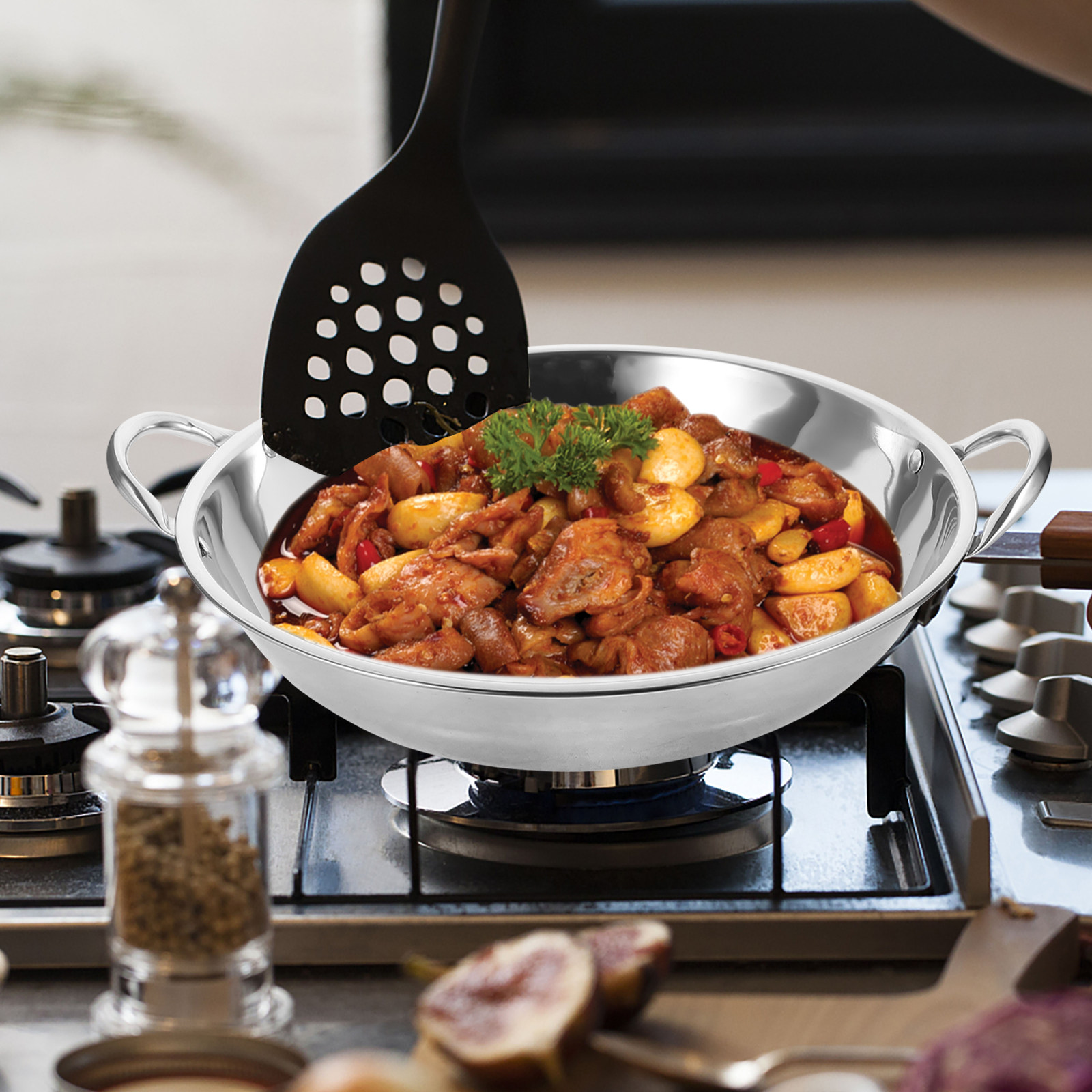 Doppelgriff-Edelstahl-Wok-Koch – Camping Cooking Pot Stainless Steel Bewertung und Preis
