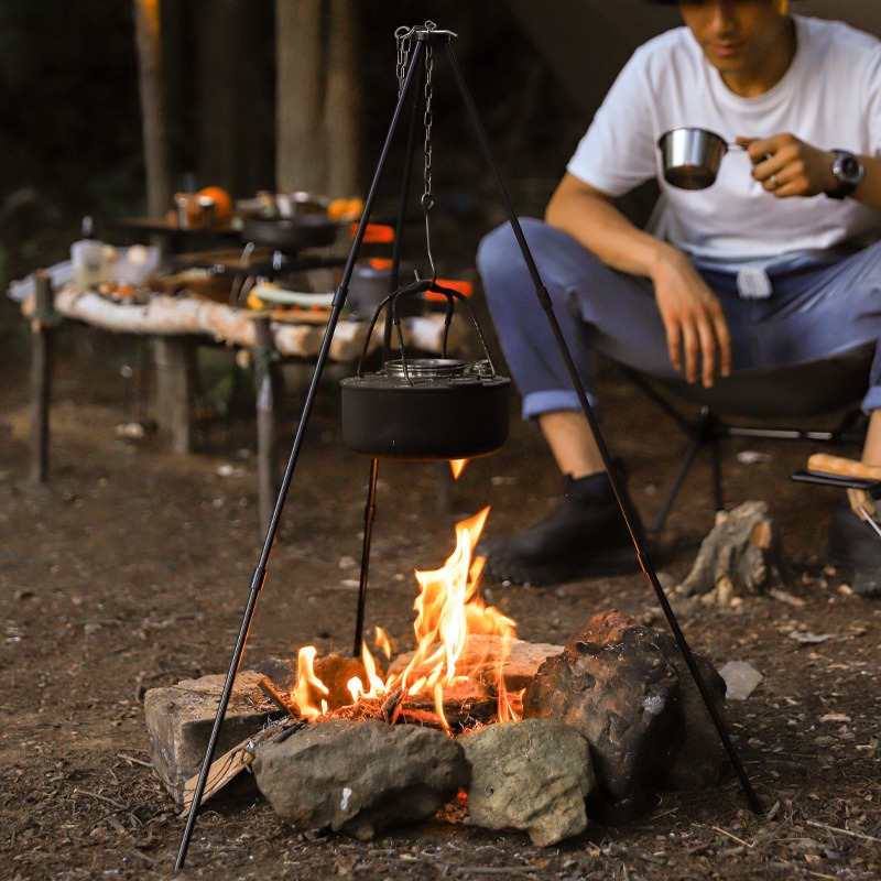 Tragbares Outdoor-Kochstativ D – Camping Cooking Pot Tripod Bewertung und Preis