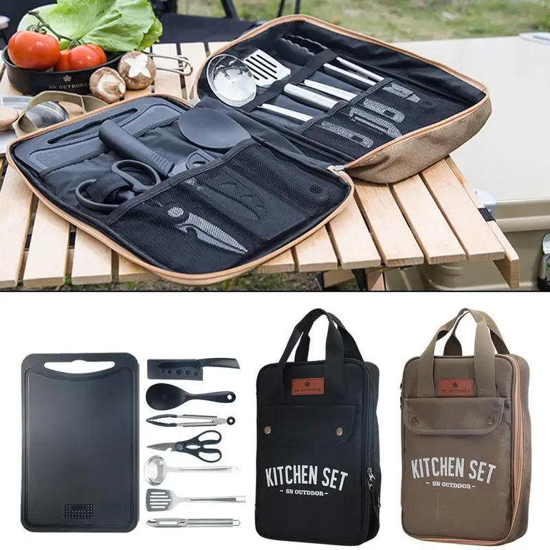 8-teiliges Camping-Küchen-Koch – Camping Cooking Roll Bewertung und Preis
