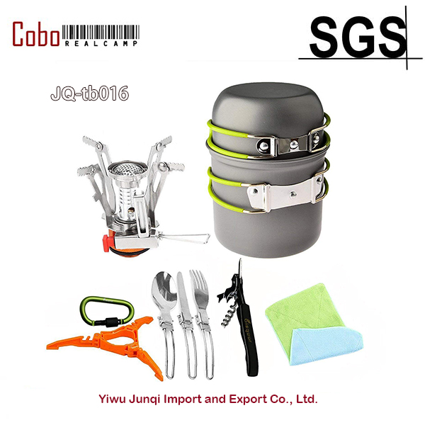 12-17Pcs Camping Kochgeschirr  – Camping Cooking Pot Tripod Bewertung und Preis