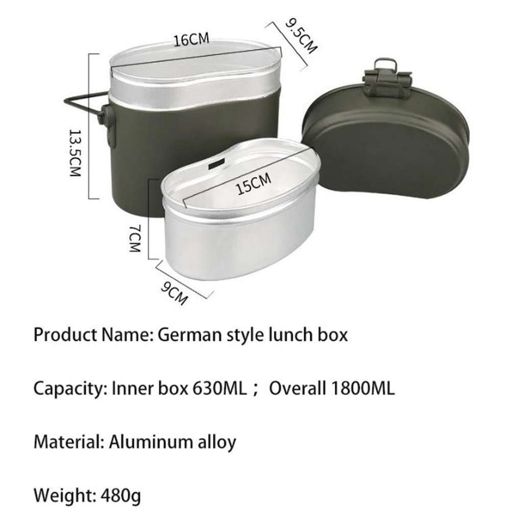 3-teiliges Aluminium-Lunchbox- – Camping Cooking Box Set Bewertung und Preis