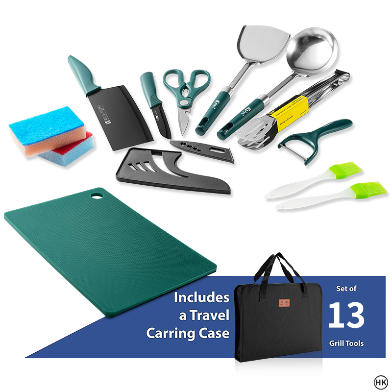 13-teiliges Camping-Kochset, C – Camping Cooking Essentials Bewertung und Preis