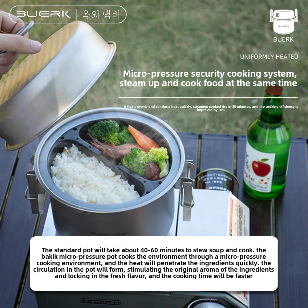 Multifunktionaler Dampf- und B – Camping Cooking Pot Stainless Steel Bewertung und Preis