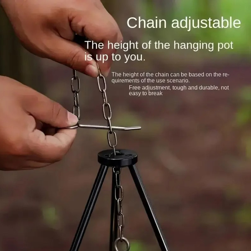 SSUNTAK Tragbarer Abnehmbarer  – Camping Cooking Pot Tripod Bewertung und Preis
