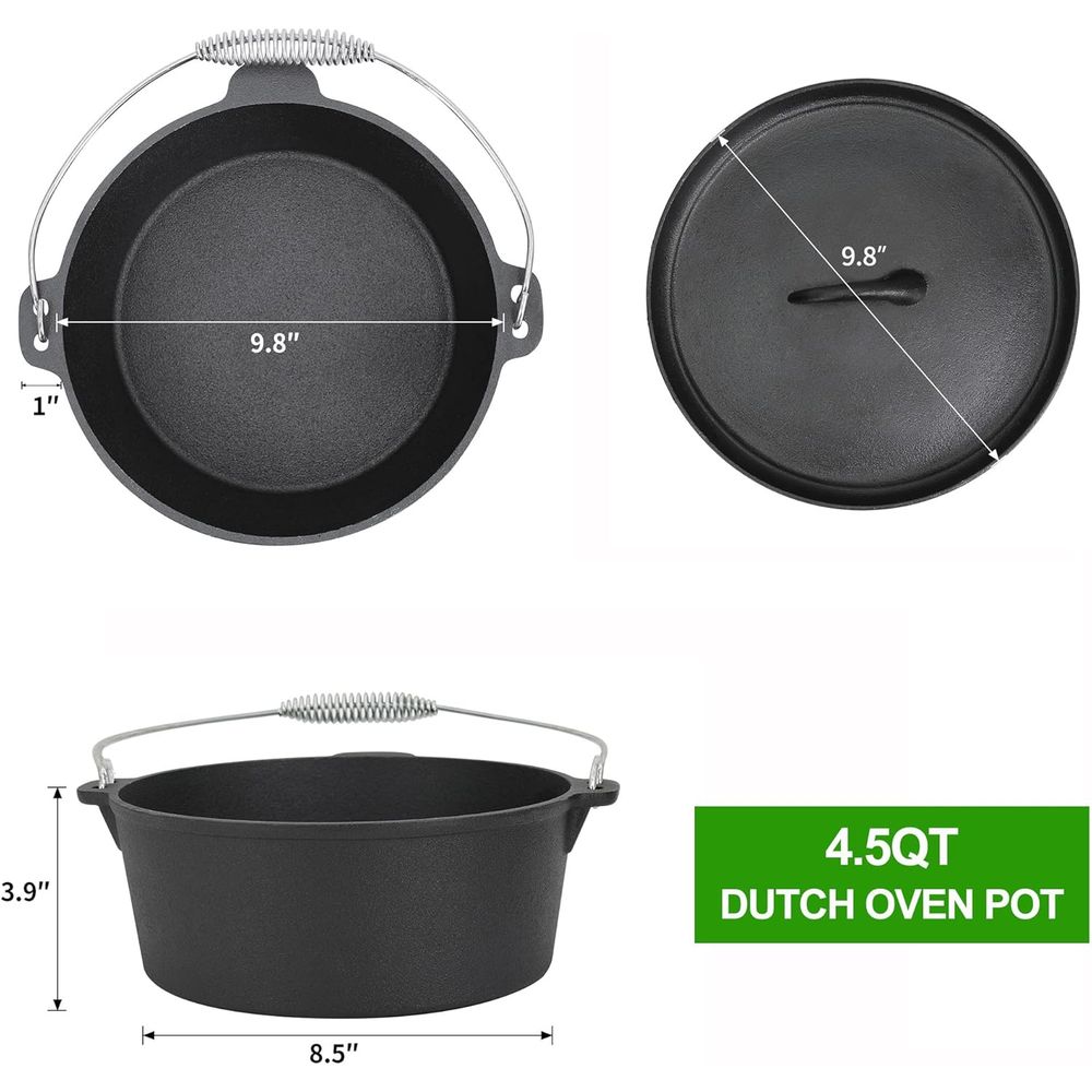8-teiliges Vorgefertigtes Guss – Skillet Cast Iron Camp Bewertung und Preis