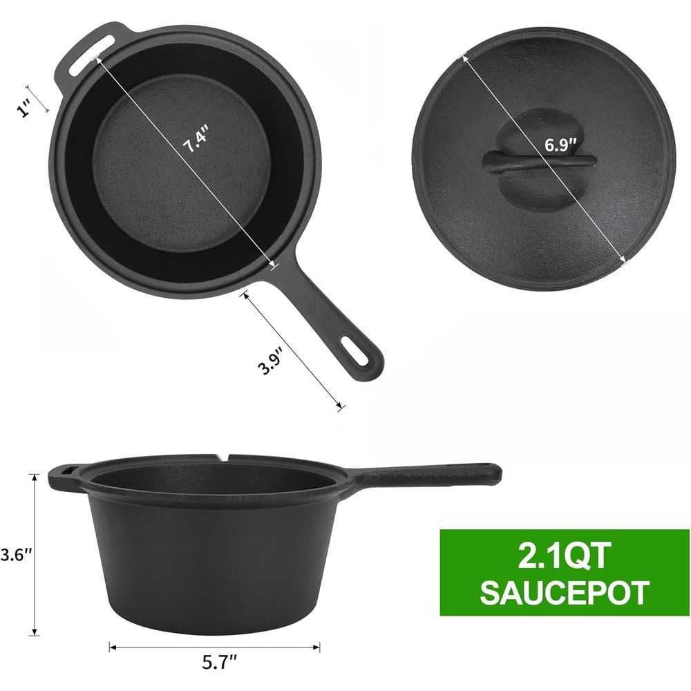 8-teiliges Vorgefertigtes Guss – Skillet Cast Iron Camp Bewertung und Preis