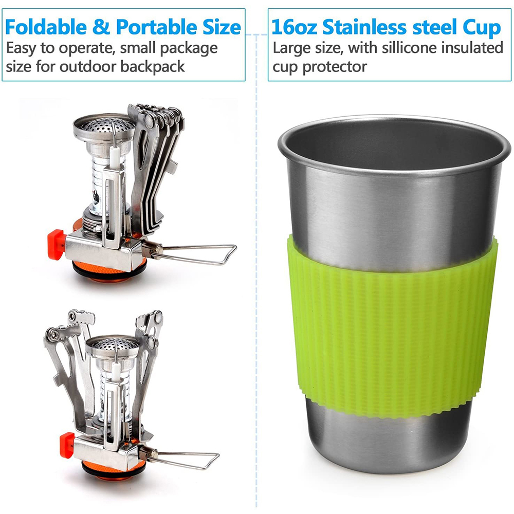 Camping-Kochgeschirr-Set mit H – Camping Cooking Essentials Bewertung und Preis